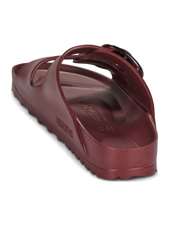 Arizona Big Buckle Flip Flops in Burgundy Colour