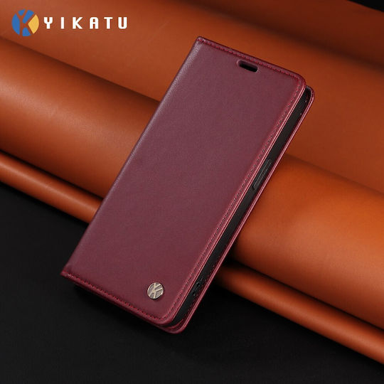 Yikatu Book Δερματίνης / Σιλικόνης Κόκκινο (Honor Magic8 Pro)