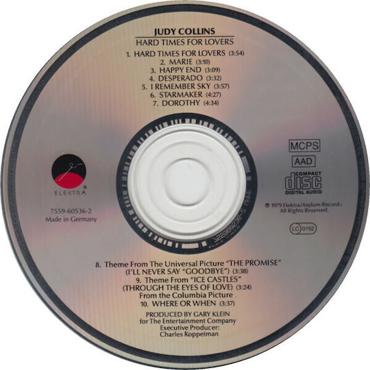 Judy Collins - Hard Times For Lovers CD Μουσικής