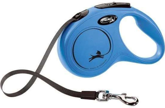 Flexi Foldable Dog Leash/Lead Strap Classic Small in Light Blue Colour 5m up to 15kg
