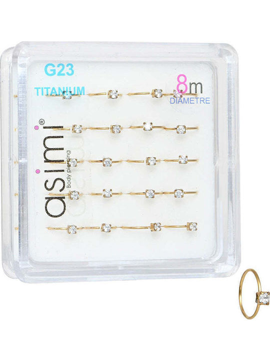 Asimi Body Piercing Σκουλαρίκι Κρικάκι Μύτης 8 x 0.6mm Asimi Body Piercing Σκουλαρίκι Κρικάκι Μύτης 8 x 0.6mm