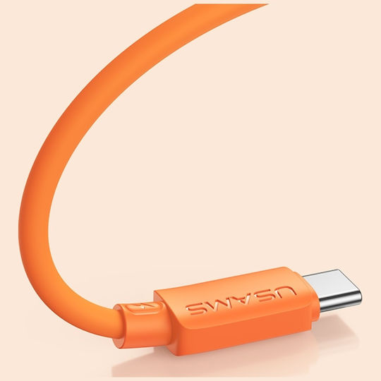Usams USB 2.0 Cable USB-C Male - USB-C 30W Orange SJ788USB03