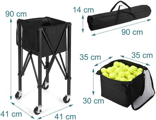 Relaxdays Coș Pentru Bile De Tenis 10053628