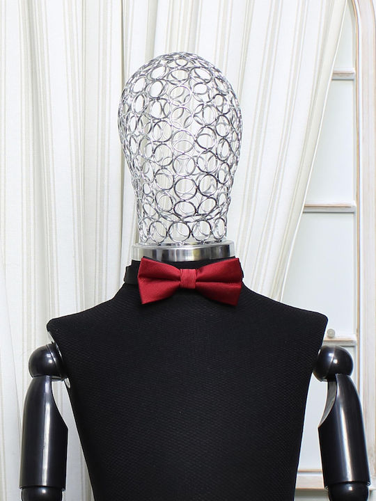 Kids' Bow Tie Buticcochet 9x5 Cm Linear Pattern Dark Red Papc251
