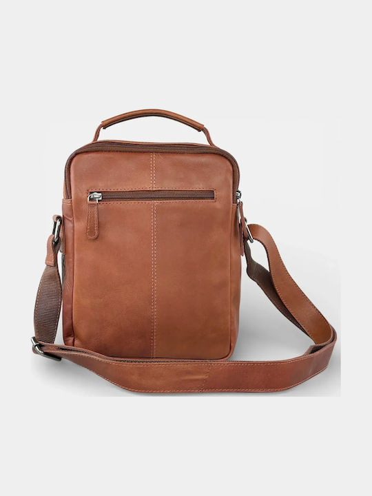 Leather Men's Shoulder / Crossbody Bag Tabac Brown
