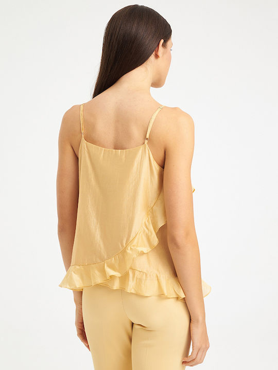 Women's Blouse Yellow Burgundy