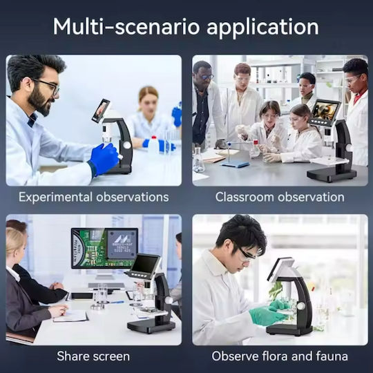 Microscop Digital Biologic USB Educațional cu Ecran