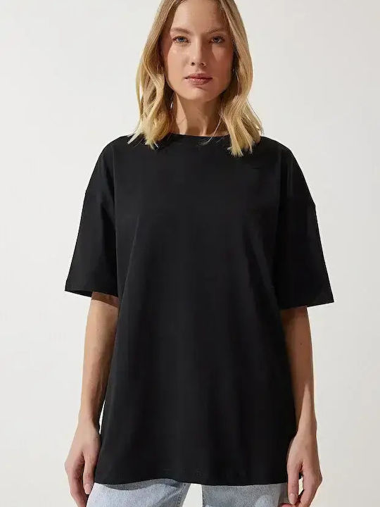 Women's Short Sleeve Black Blouse
