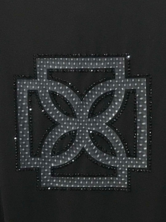 Γυναικείο Crop T-shirt Μαύρη
