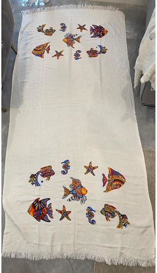 SteweHome Light Blue Beach Towel 180x100cm