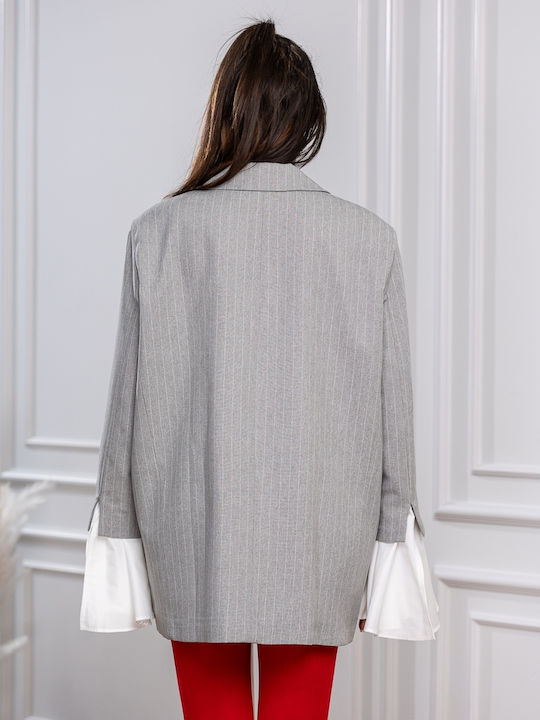 Quqa Mue Γυναικείο Σακάκι Gray