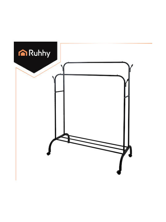 Ruhhy Kremastră De Podea Pe Roți Din Metal Neagră 150x110cm