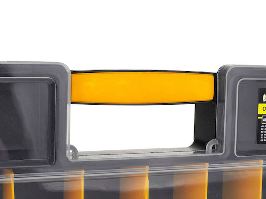 Geko Organizator Pentru Compartimente de Scule cu Divizoare Reglabile Transparent 46x33x7.5cm