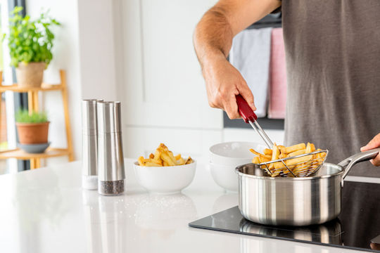 Kitchenaid Lingură Joasă Cu Găuri Inox Roșie 35.5cm