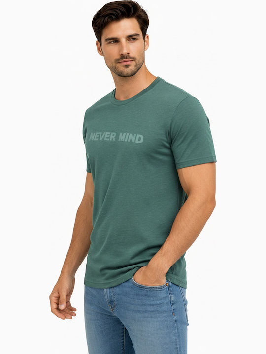 Kurzärmliges Grünes Herrenbluse