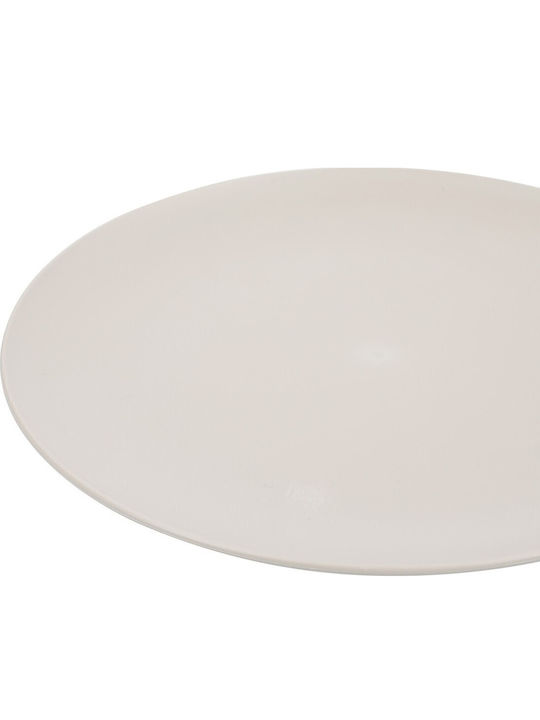 Natural Elements Placă Joasă Din Plastic Bej Cu Diametrul 20cm 4 Bucăți
