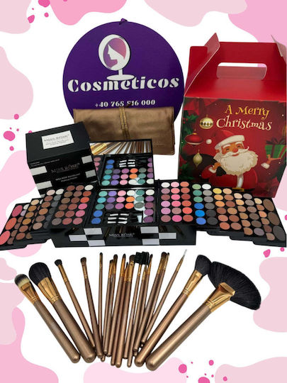 Cosmeticos Set Cu Pensule De Machiaj Pentru Blush 18 Bucăți