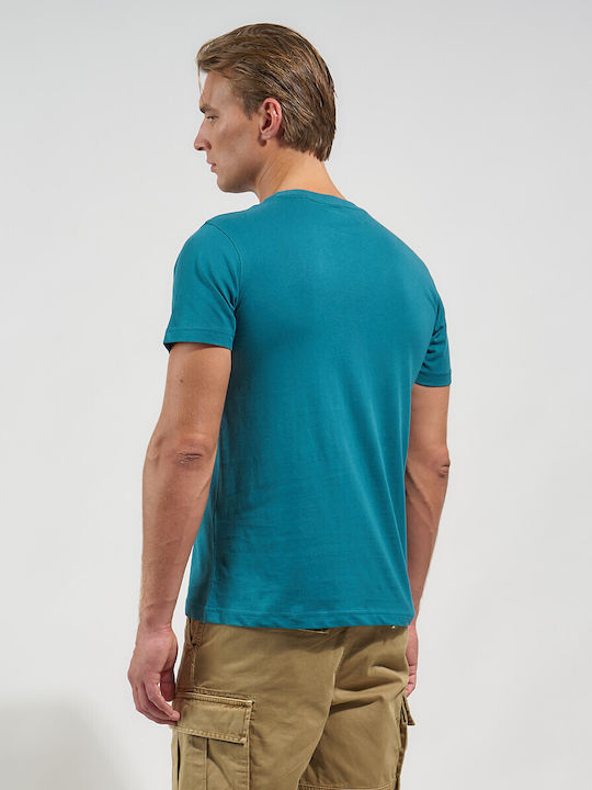 T-shirt Πετρολ