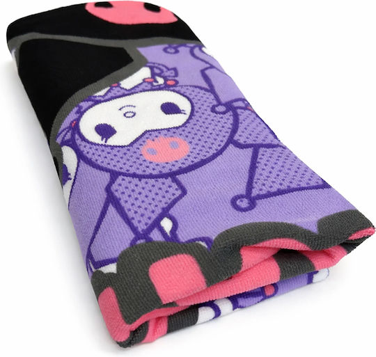 Kids Beach Towel Solart 4958 Kuromi Microfiber 70x140 Cm Purple 4958