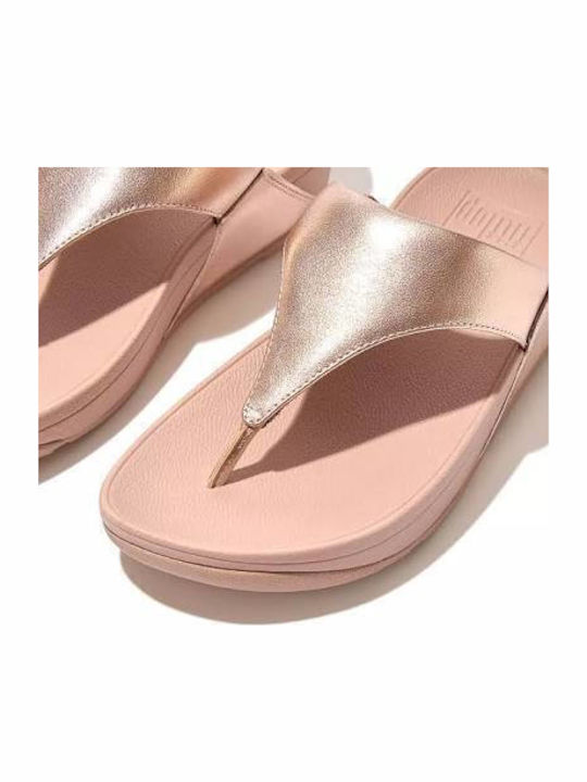 Leather Women's Flat Sandals Rose Gold