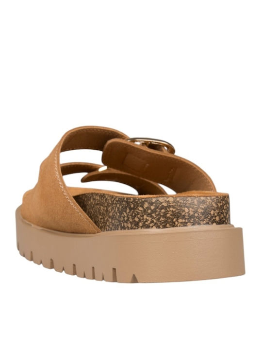 Women's Flat Sandals Flatforms Brown