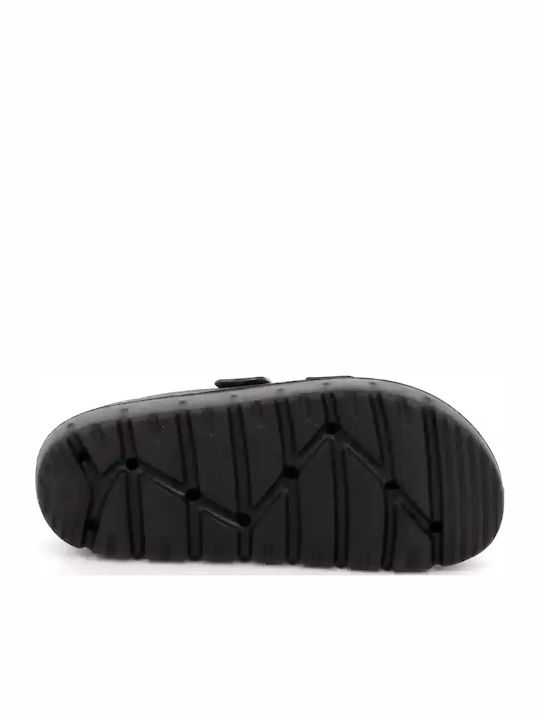 Flache Damen Sandalen Schwarz