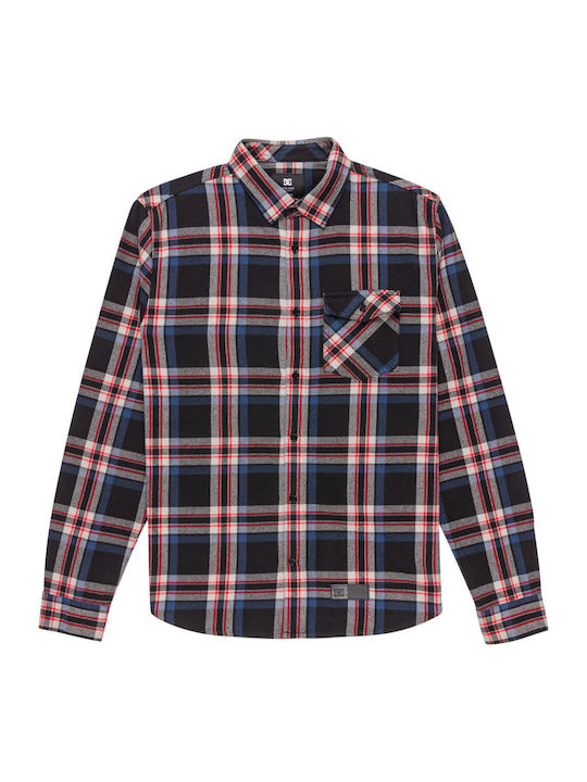 Marshal Μακρυμάνικo Φανελένιο Overshirt Black
