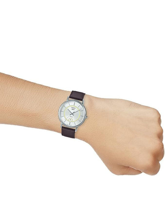Casio Enticer Мъжки Часовник 41mm На Батерия С Кафява Кожена Каишка