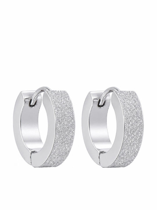 Asimi Body Piercing Men's Steel Hoop Earrings
