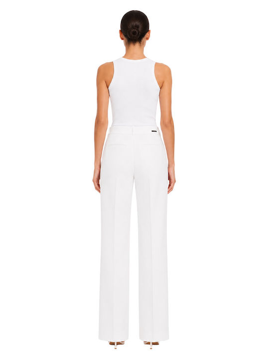Women's Leather Trousers White
