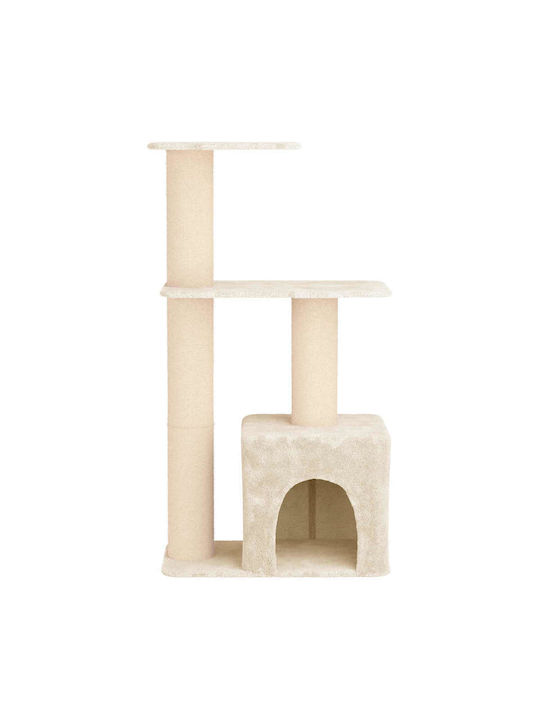 vidaXL Scratching Post Cat Tree Beige 69x43x133 cm
