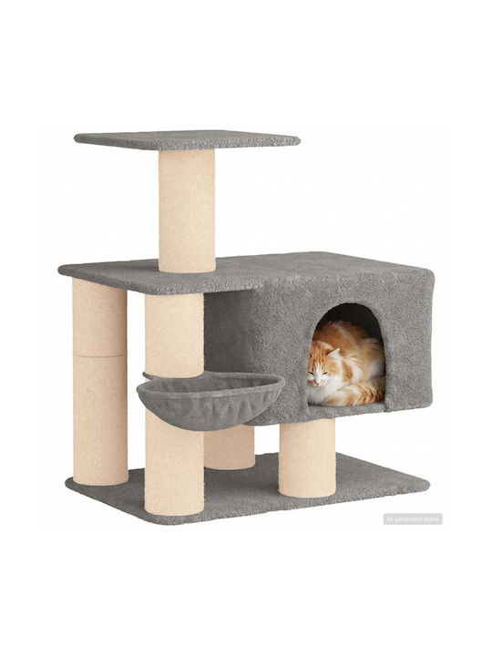 vidaXL Scratching Post Cat Tree Gray 93x74x96 cm