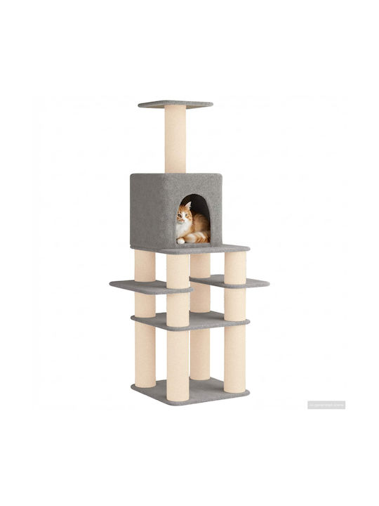 vidaXL Kratzbaum Katzenbaum Grau 81,5x56x180cm