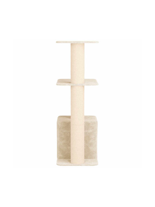 vidaXL Scratching Post Cat Tree Beige 69x43x133 cm