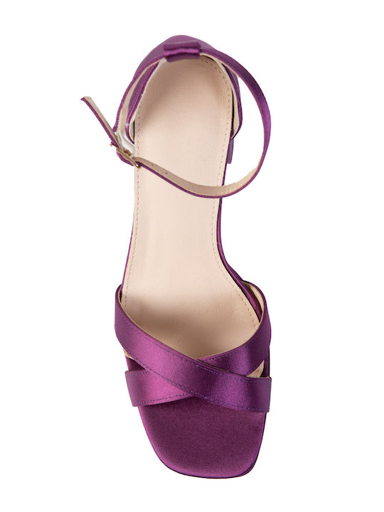 Fabric Purple Sandals