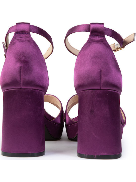 Fabric Purple Sandals