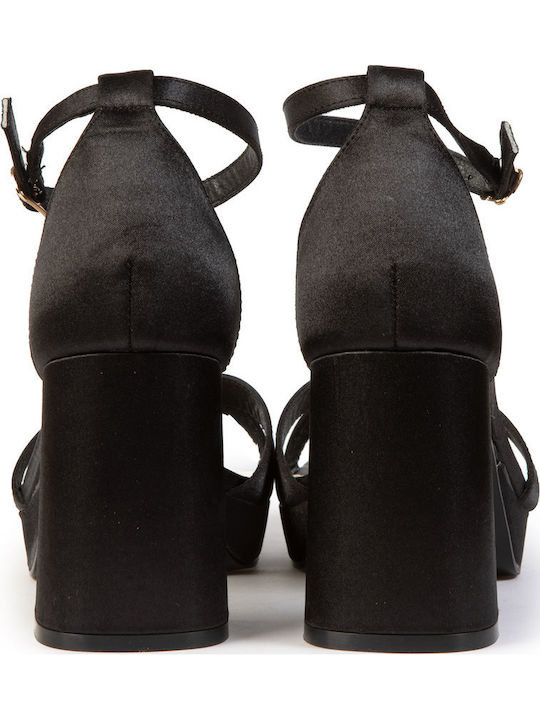Fabric Black Sandals