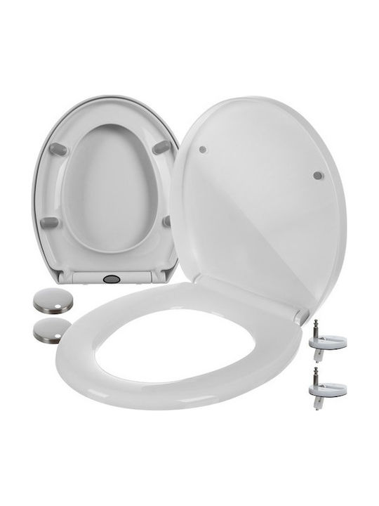 Ruhhy Capac WC Închidere Lentă Plastic 37x44cm Gri