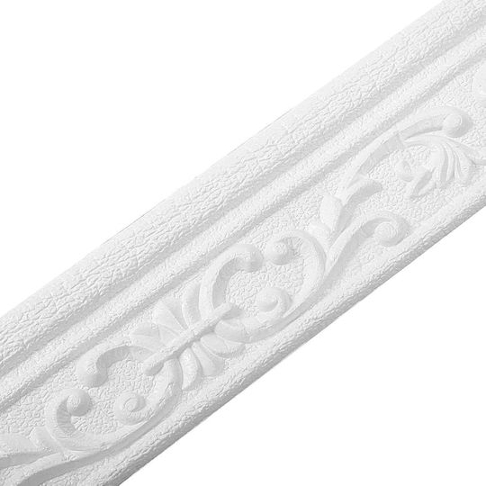 Bandă Decorativă Pentru Perete Zola Perfectă Ca Ornamentală Bandă Spumă Lungime 230 Cm Albă