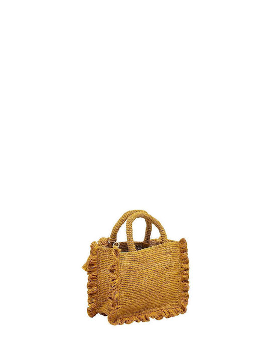 MC2 Damen Tote Tasche Aus Rattan