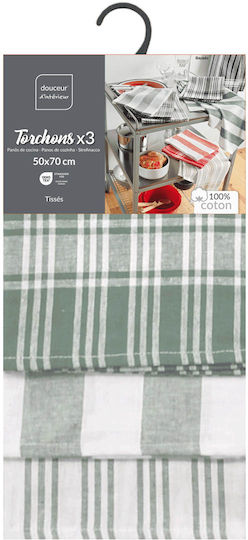 Tea Towel Made Of 100% Cotton In White Colour 50x70cm 3 Pieces