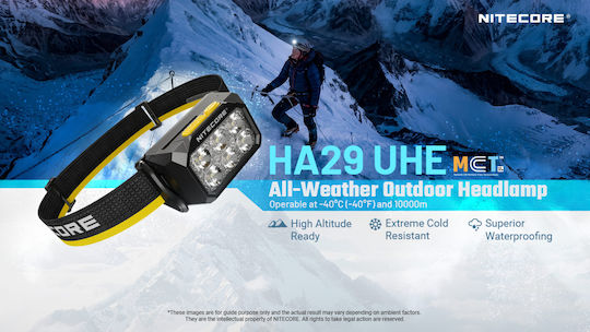 NiteCore Φακός Κεφαλής LED με Μέγιστη Φωτεινότητα 1200lm