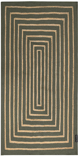 Guy Laroche Maya Rectangular Summer Jute Rug Olive 60x130cm