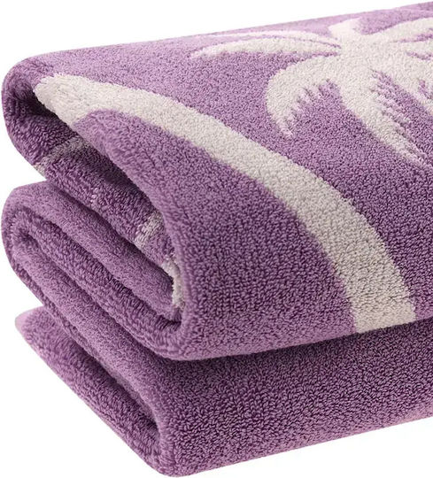 Guess Purple Beach Towel