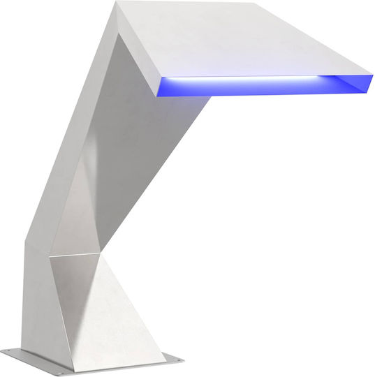 vidaXL Pool Waterfall with LED Lighting Stainless Steel 63.5x29x51 cm Silver