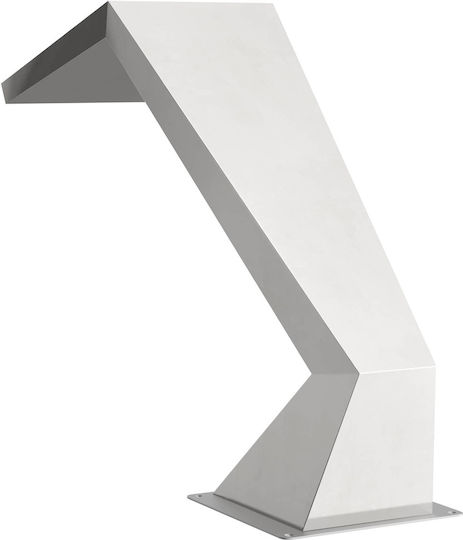 vidaXL Pool Waterfall with LED Lighting Stainless Steel 63.5x29x51 cm Silver