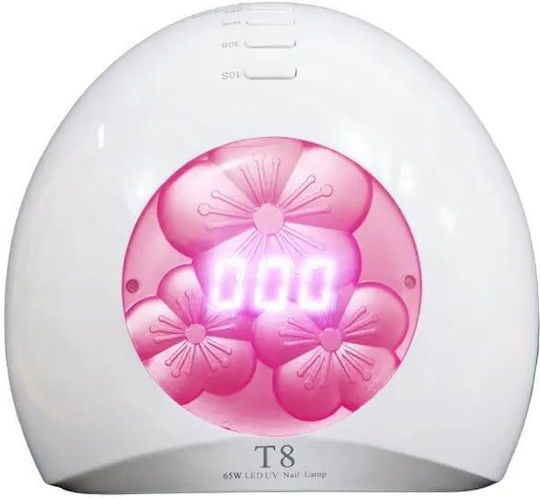 T8 Professional Nail Polish Curing Lamp UV / LED 65W Pink