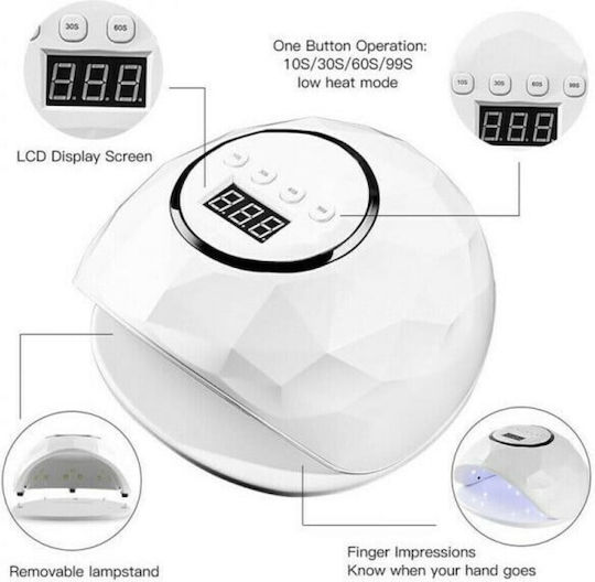 2.0 F6 Φουρνάκι Νυχιών LED 86W Ροζ