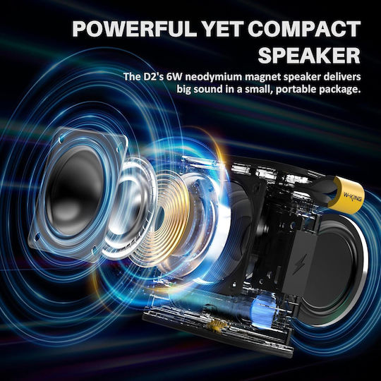 W-King D2 Водоустойчива Bluetooth Колонка 7W Черна