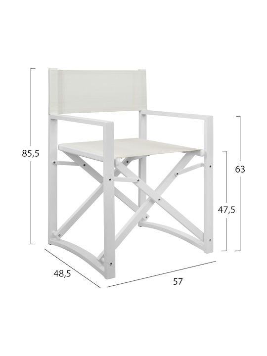 Outdoor Dining Set Dupre 5pcs White
